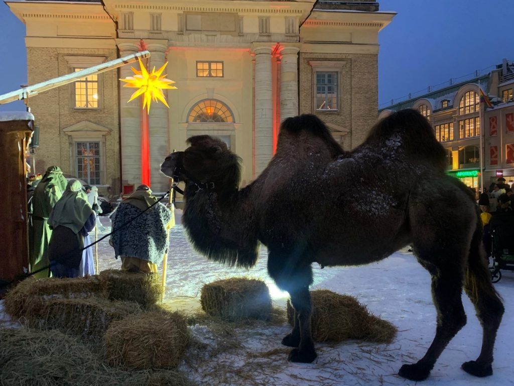 Bild från julspelet vid Domkyrkan i Göteborg